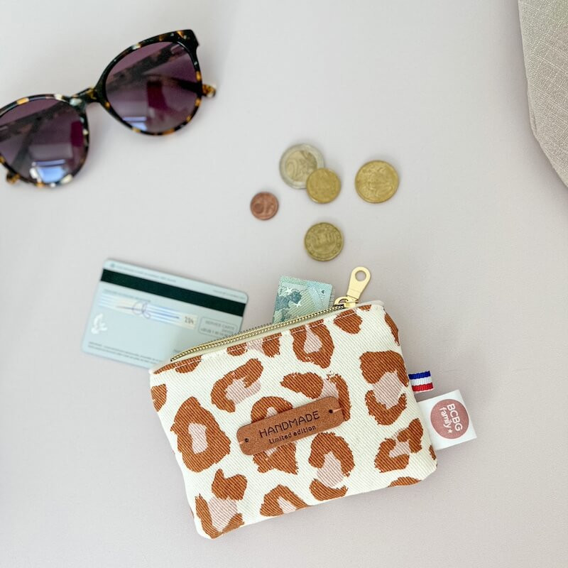 Porte monnaie léopard