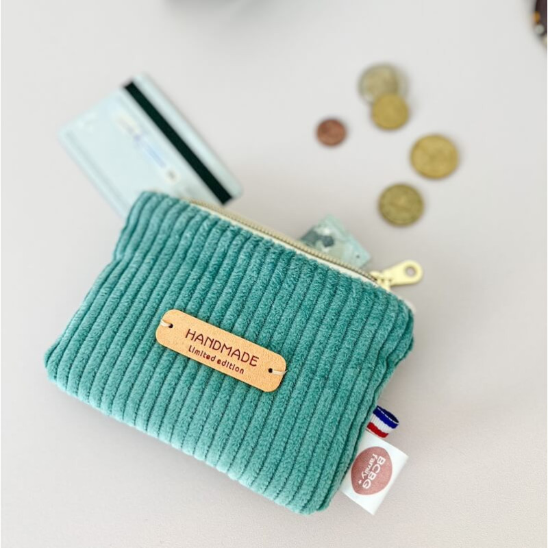 Porte-monnaie personnalisable en velours made in France