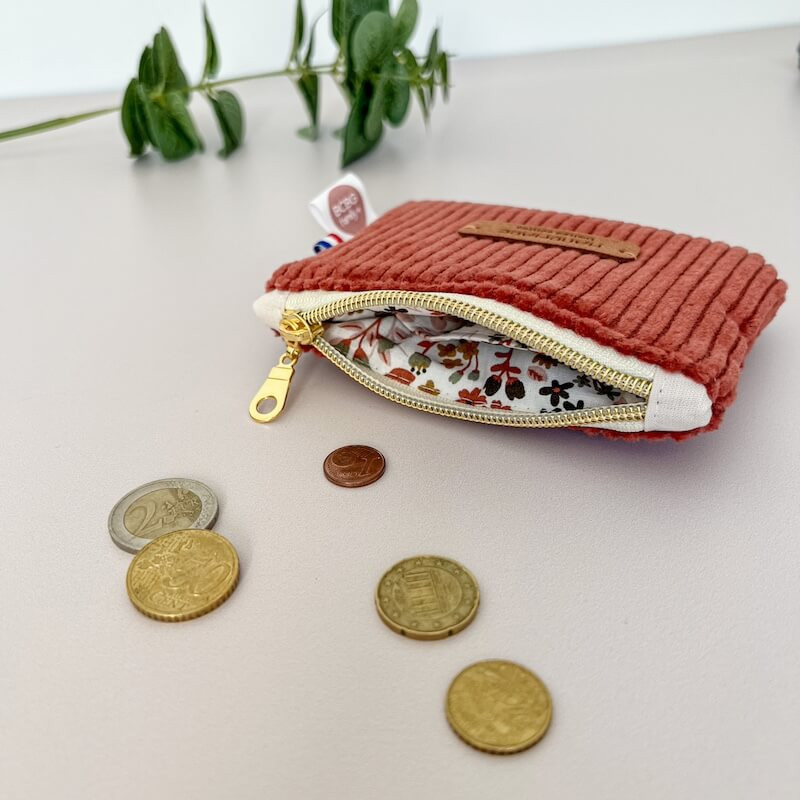 Porte-monnaie personnalisable doublure fleurie
