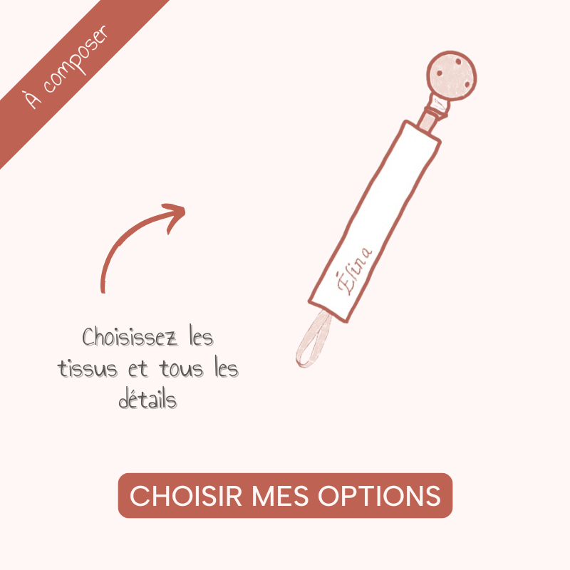 Attache tétine personnalisable