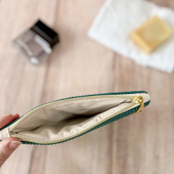 pochette à maquillage doublure unie