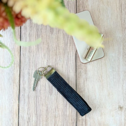 Porte clé personnalisé famille "Velours noir"