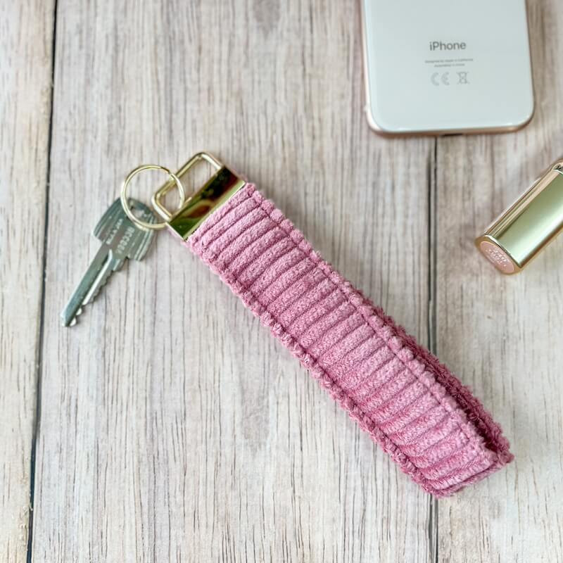 porte clé personnalisé velours rose