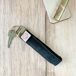 porte clé personnalisé velours noir