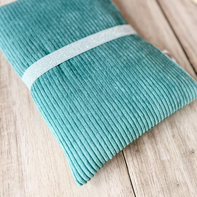 pochettes à livre en velours vert d'eau made in France