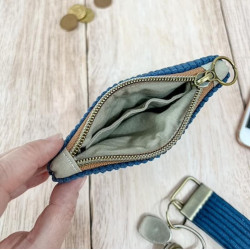 porte monnaie homme personnalisé avec poche pour séparer carte bleue et monnaie