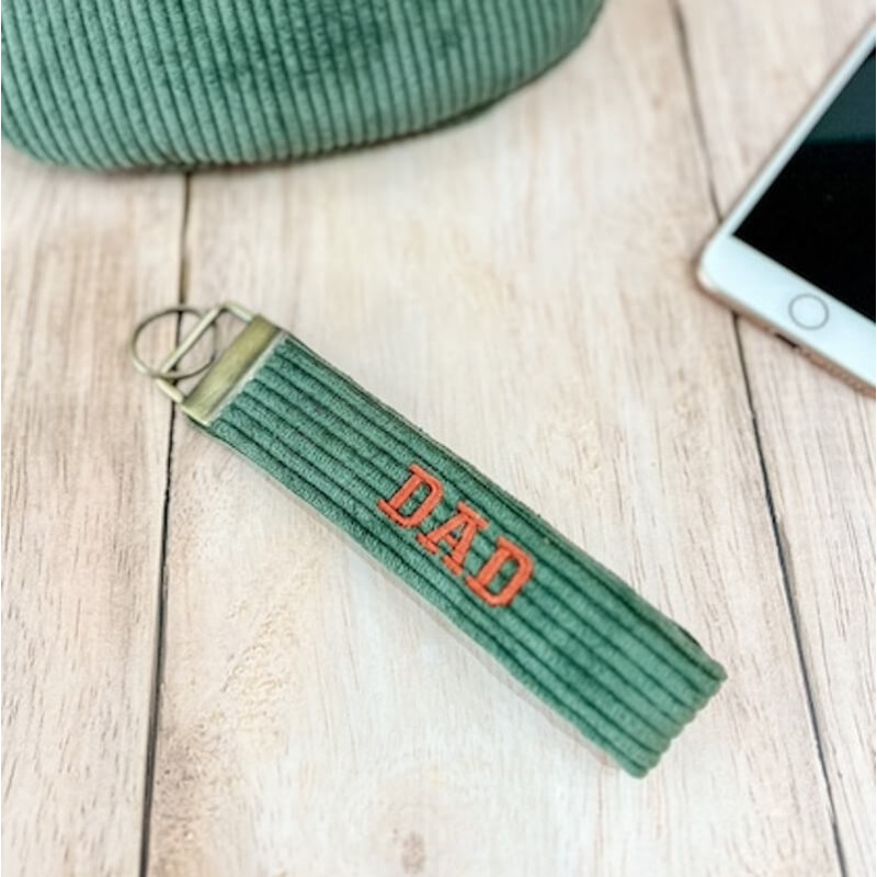 porte clés homme brodé avec expression papa