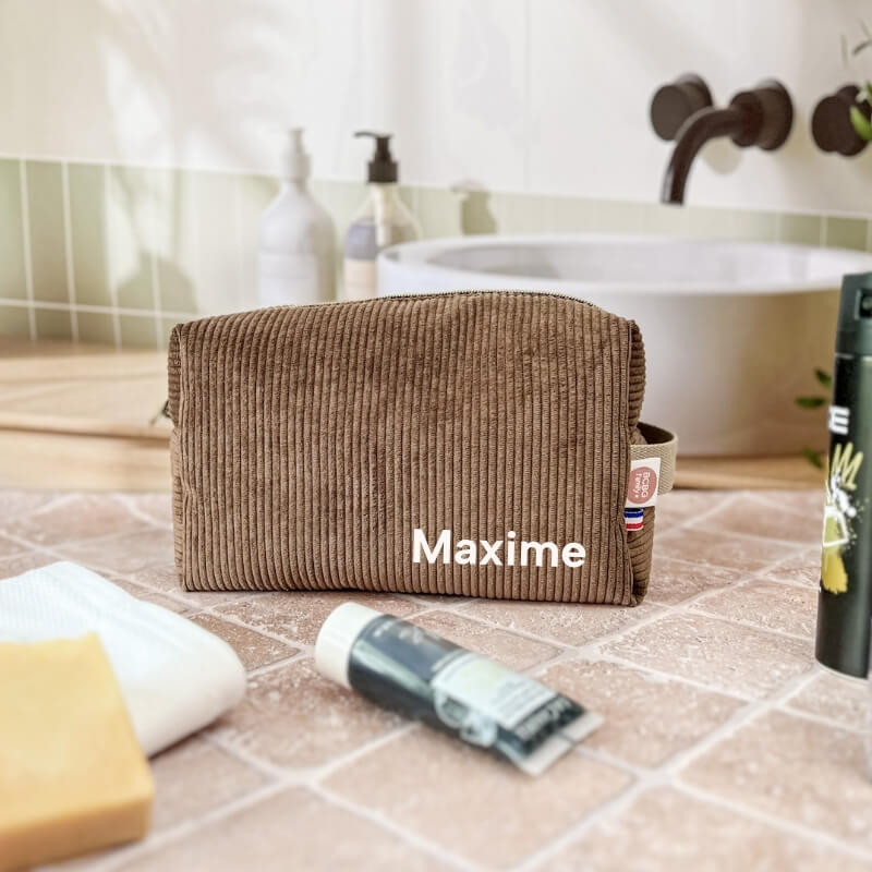 trousse de toilette homme personnalisable avec prénom