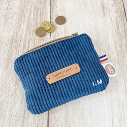 Porte monnaie personnalisé homme avec initiales