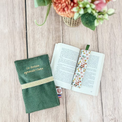 pochette pour livre avec personnalisation expression ou prénom
