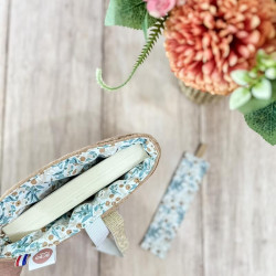 Pochette pour livre avec doublure à motifs fleuri