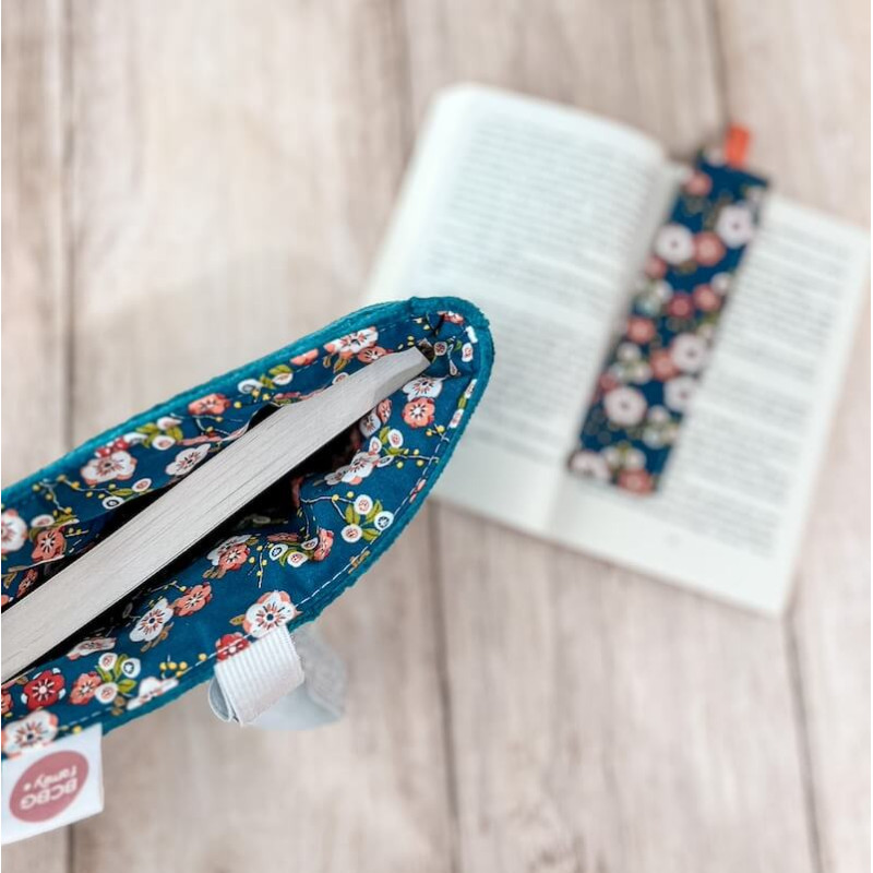 pochette pour livre avec doublure à motifs japonais "Hokkaido".