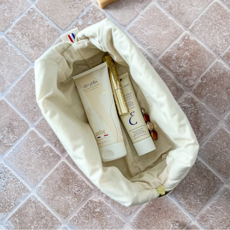 Trousse de toilette personnalisable doublure imperméable