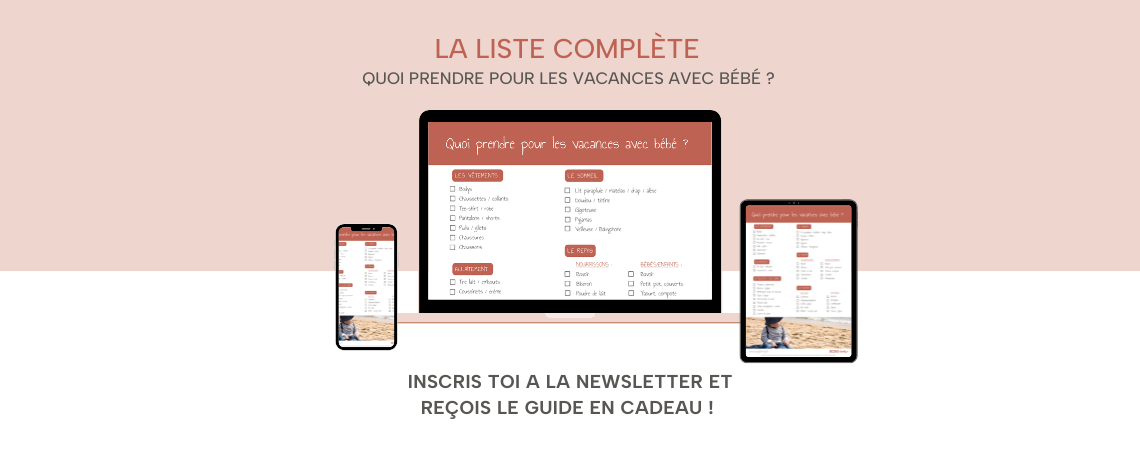 liste vacances avec bébé